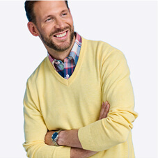 Luxury Yarn Cotton V-Neck Sweater - MD470